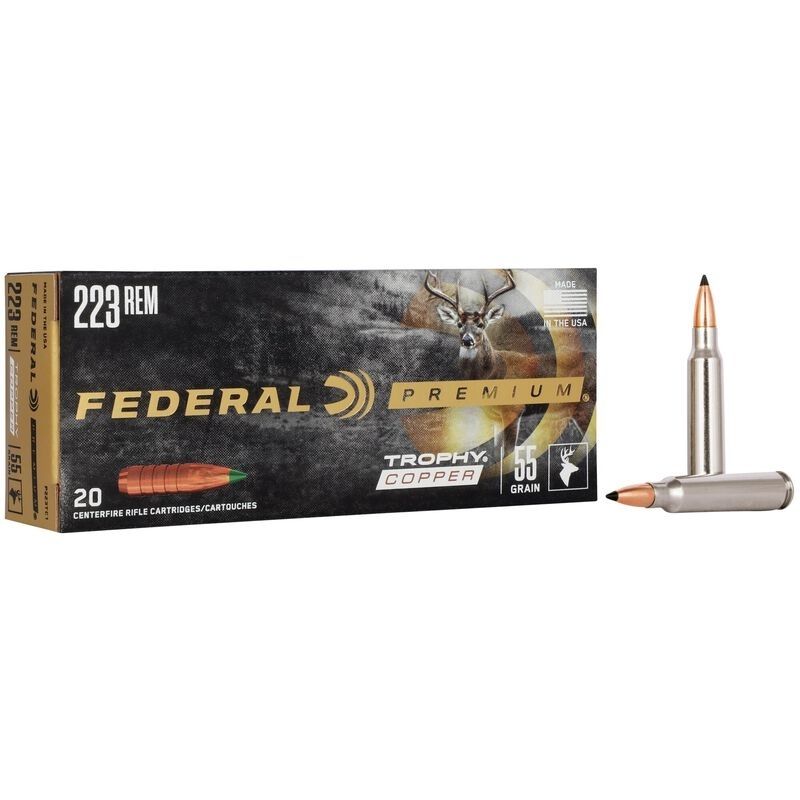 Federal Trophy Copper .223 Remington 55 grs. 20 Stk.
