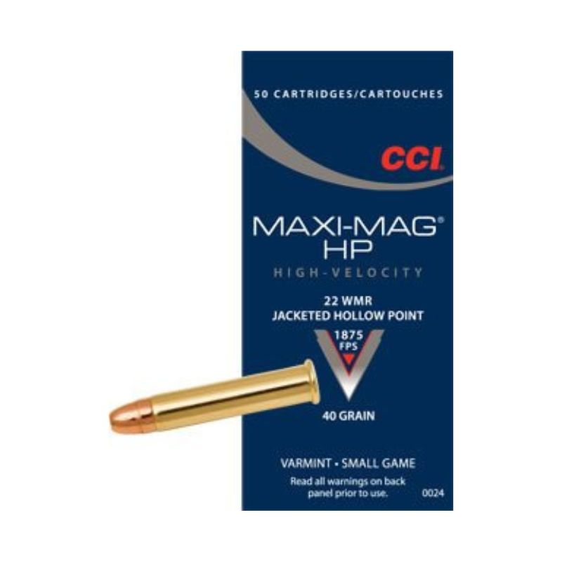 22wmr CCI Maxi Mag JHP 40gr Varmint