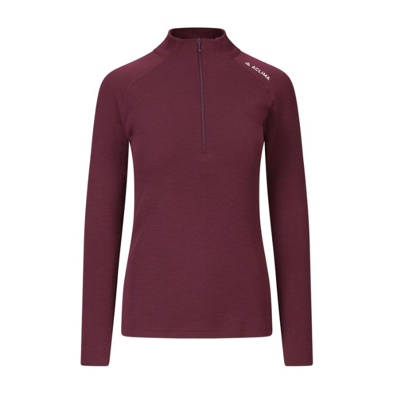 Aclima Warmwool Mock Neck Zip Woman