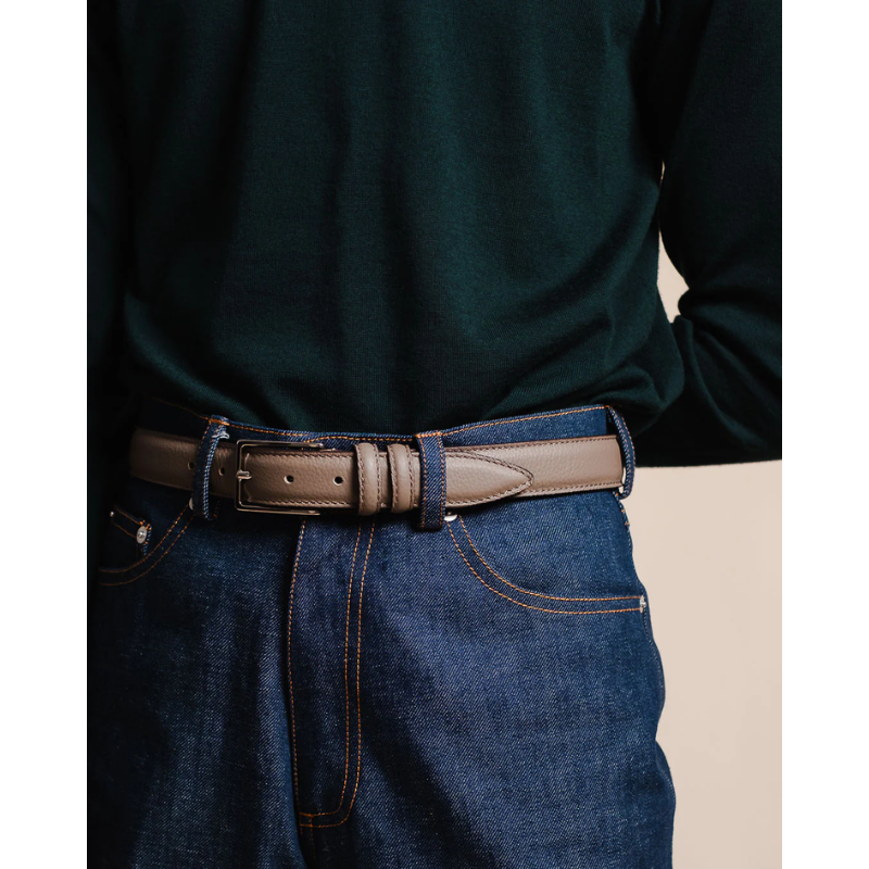 Portia Taupe Læderbælte