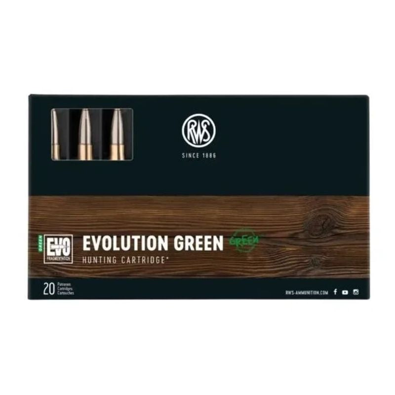 RWS Evolution Green Blyfri Riffelpatron 6,5x68 6g/93gr