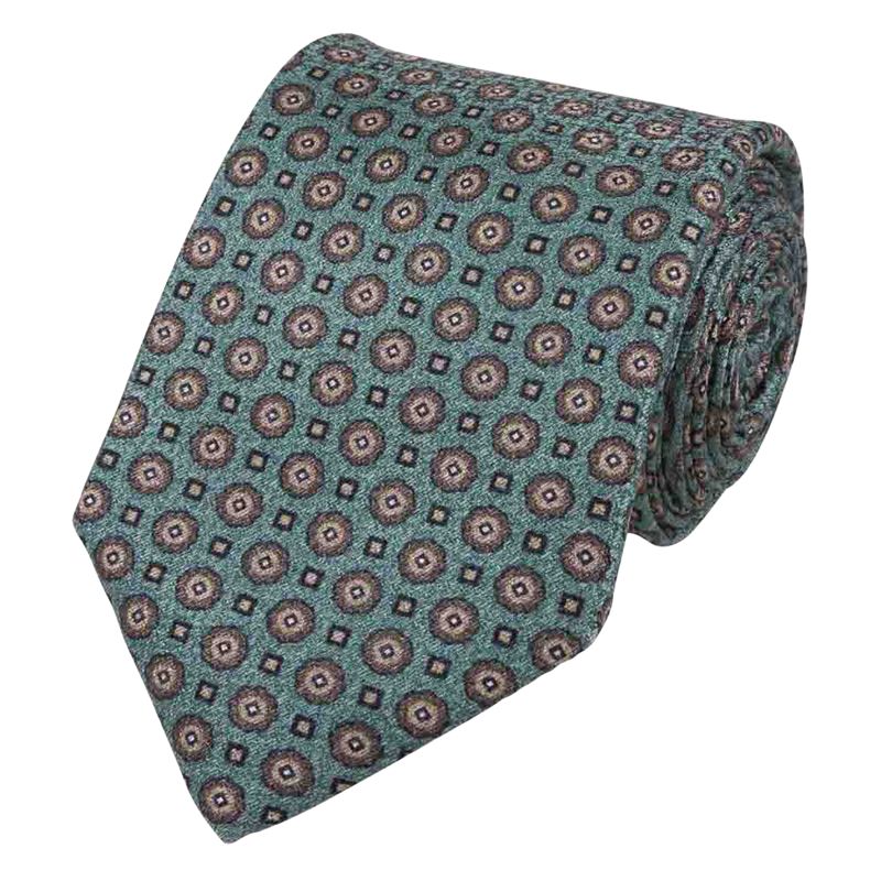 Portia Slips Støvet Grøn Med Mønster