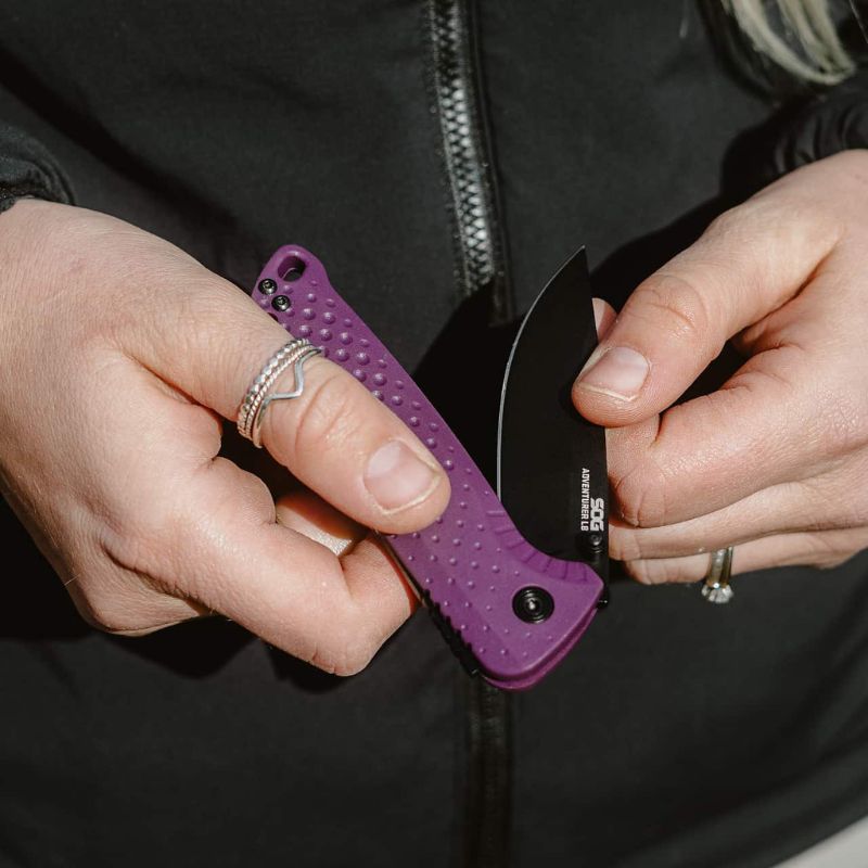 SOG Adventure LB Foldbar Kniv 3,5" Purple