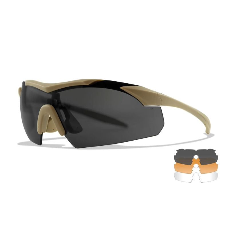 Wiley-X Vapor Comm. 2,5 Grey/Clear/Rust Tan Frame