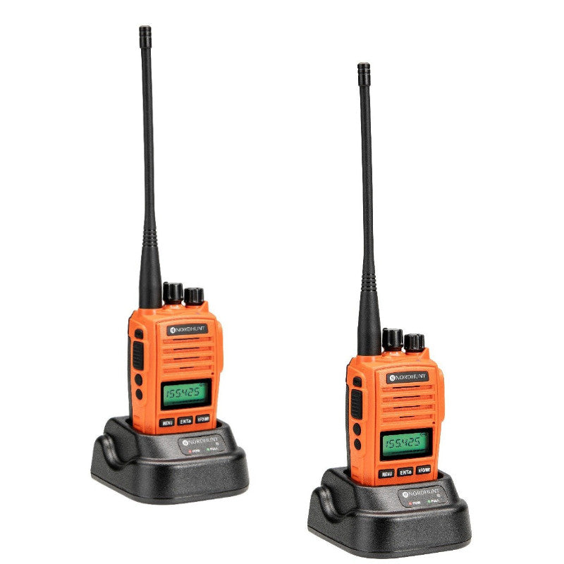 Nordhunt jagtradio - ORANGE - inkl. skovantenne, headset m.m.