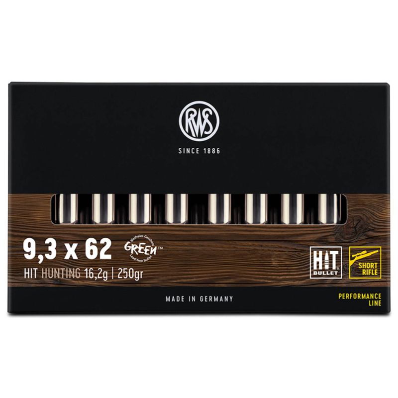 RWS 9,3x62 Blyfri 16,2g/250g Hit KL
