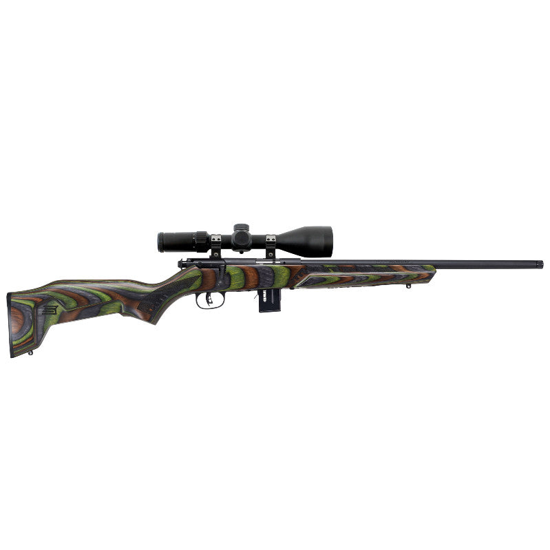 Savage Minimalist Green riffelsæt Kaliber 17 HMR Med Optic Science Kikkert