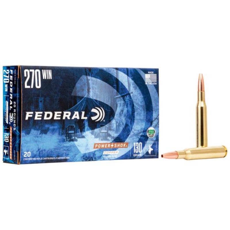 Federal Power Chok Copper Riffelpatron 270 Win 130GR