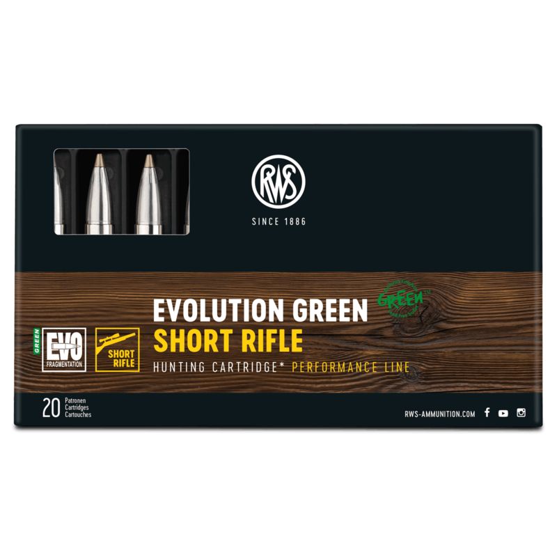 308 Win 9,0g 139gr RWS Short Rifle EVO Green