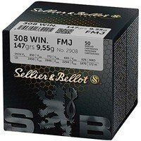 Sellier & Bellot FMJ 308 Win. 9,55 g/147 grs. 50 stk.