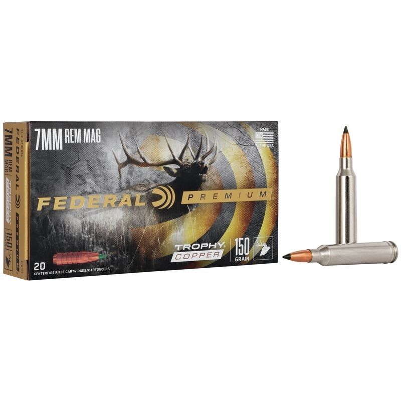 7mm Rem Mag 150GR Federal Trophy Copper