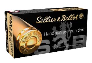 Sellier&Bellot 9mm LUGER FMJ 8,0g/124gr 50stk.