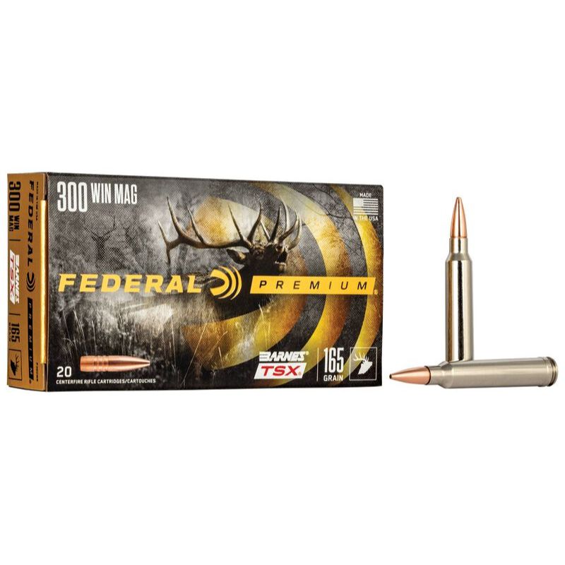 Federal Barnes TSX Blyfri Riffelpatron 300 Win Mag 165gr