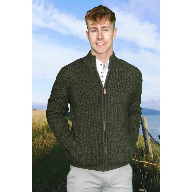 Irsk Strik Dunmore East Cardigan Patentstrik