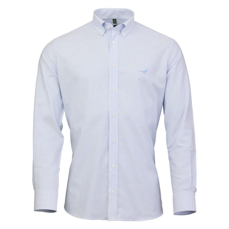 Laksen Pin Oxford Stretch Skjorte