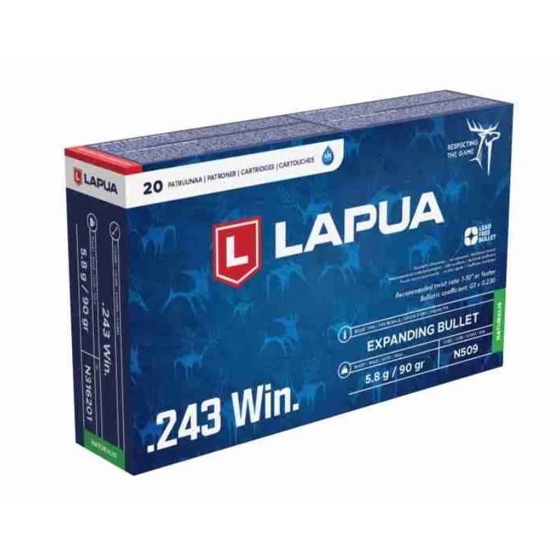 Lupua Natualis Blyfri Riffelpatron 243 Win 5,8g
