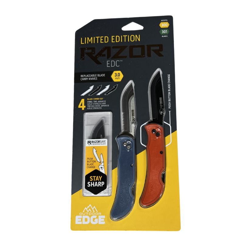 Outdoor Edge Razor EDC 2-pack Black/Blaze
