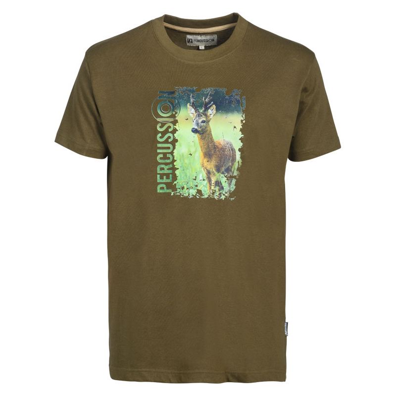 Percussion T-Shirt m. tryk Råbuk Barn