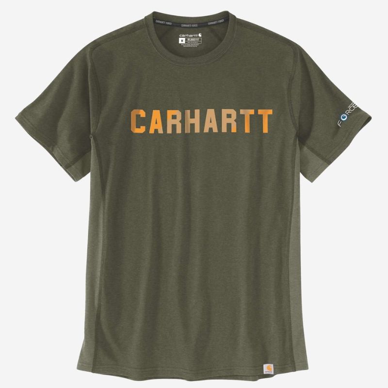 Carhartt Force Block Logo Kortærmet T-Shirt