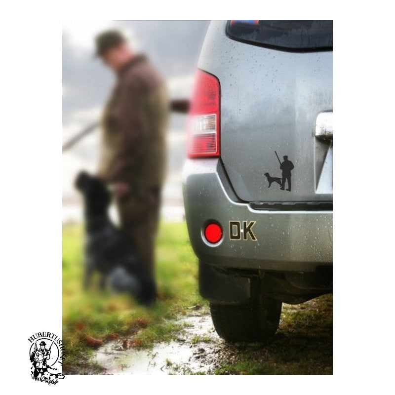 By Brorson Foliemærke Jæger m/Hund Sort