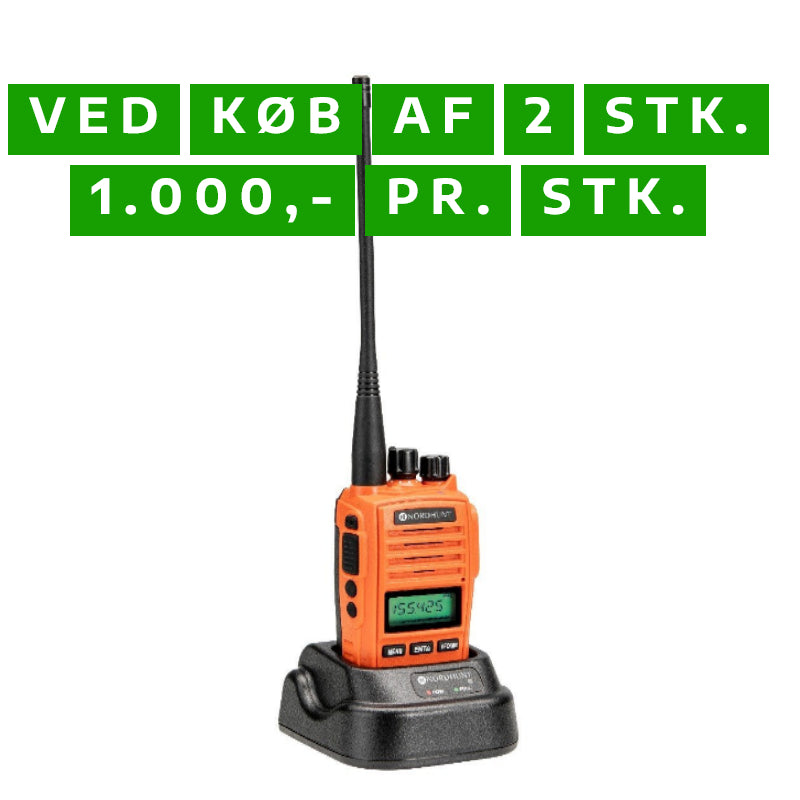 NordHunt Jagtradio Orange m/antenne m.m.