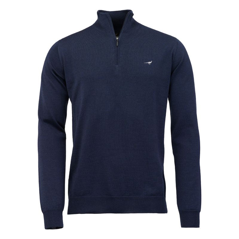 Laksen Norfolk Zip Neck Supernavy