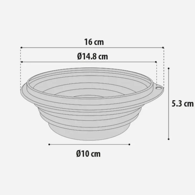 Rejseskål Falda Grå 500ml