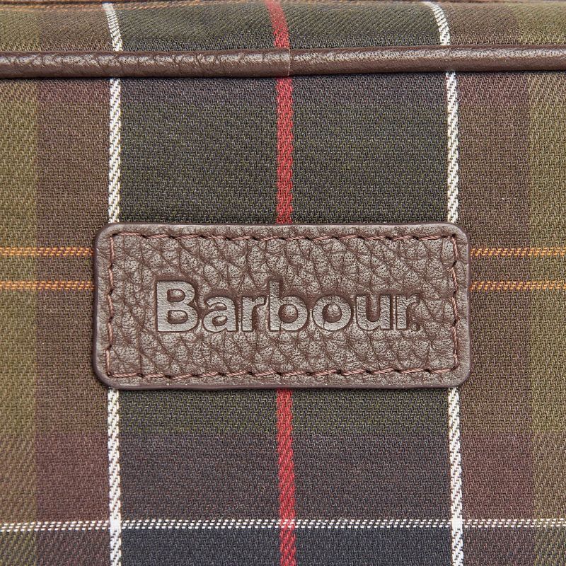 Barbour Tartan & Leather Washbag