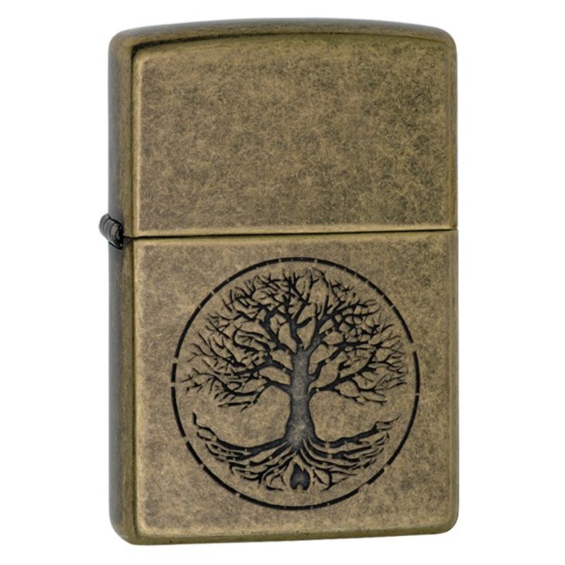 Zippo Tree Of Life Antique Brass