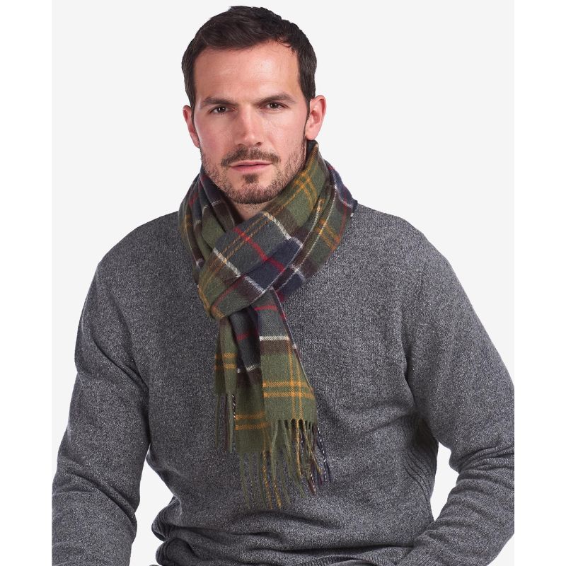 Barbour Wool Cashmere Tartan Scarf